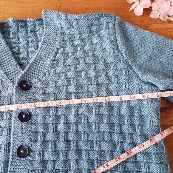 🌏 Handmade knit cardigan sweater x sz M/L - Picture 15 of 16